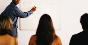 Businessman Conducting a Presentation