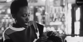 Lupita Nyong'o Braiding Hair Image via YouTube.