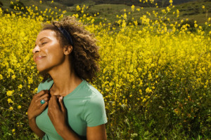 Happy Woman in Meadow